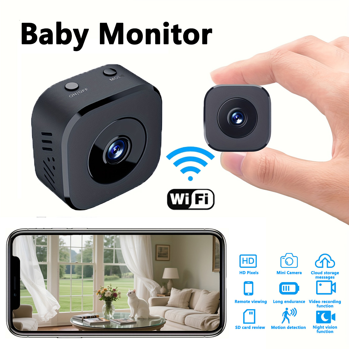 Home Security And Monitoring - 1080P HD كاميرا واي فاي صغيرة