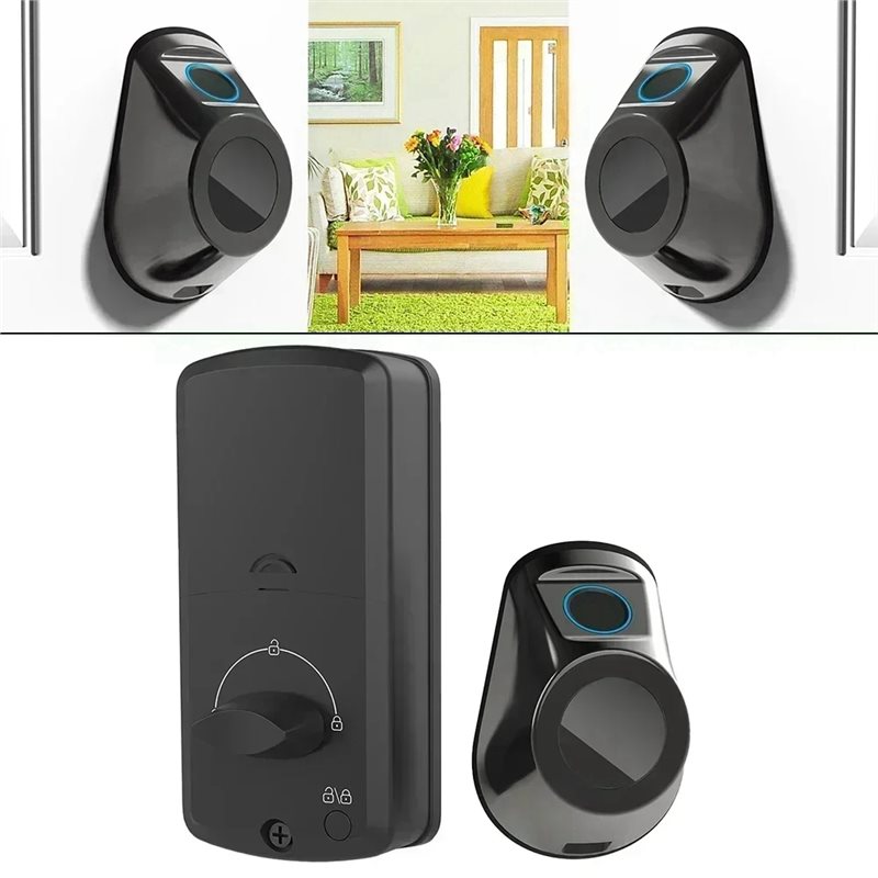 قفل باب ببصمة الإصبع B44C مع خ - مراجعة Home Security Features وسعره