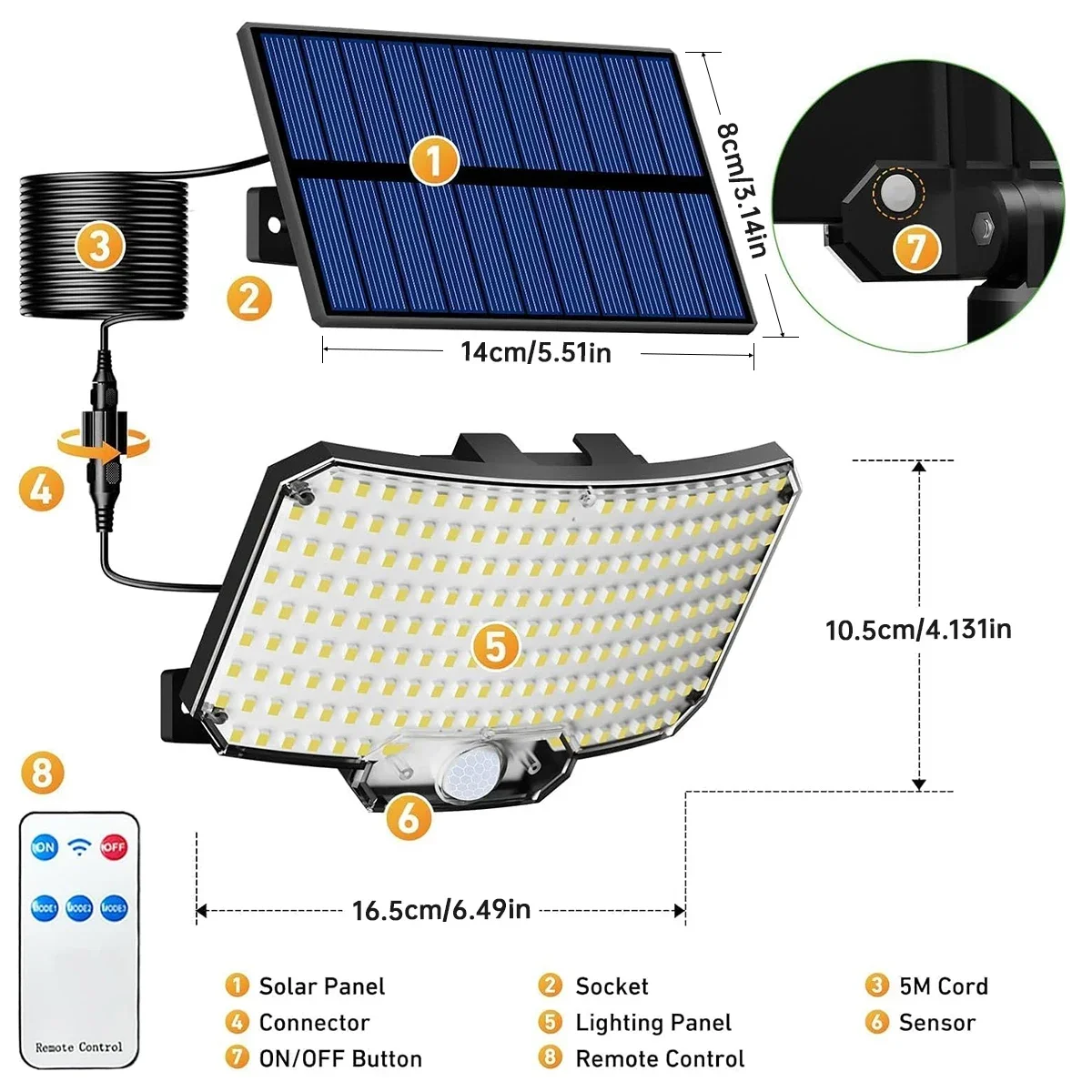 مصباح شمسي خارجي بـ 234 مصباح  - مراجعة Solar Security Light وسعره