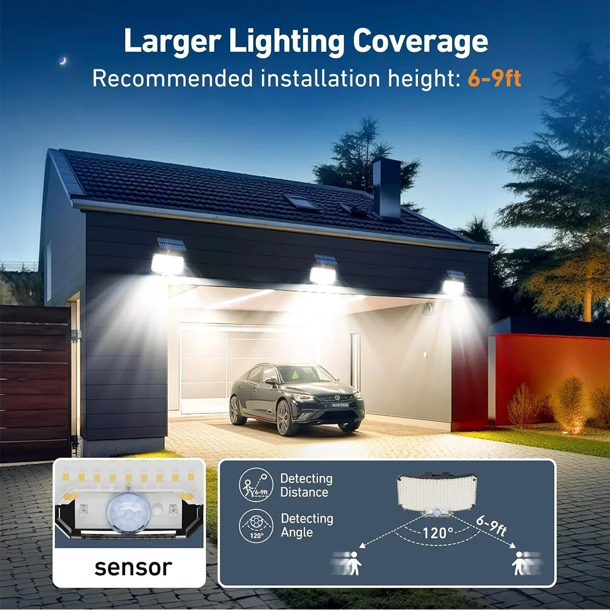 مصباح شمسي خارجي بـ 234 مصباح  - مراجعة Solar Security Light وسعره