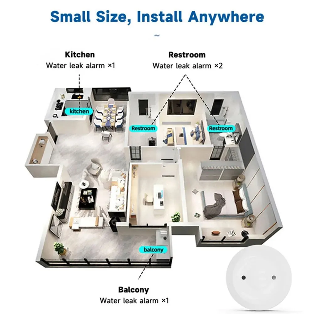 مستشعر تسرب المياه الذكي Zigbe - مراجعة Home Security And Monitoring وسعره