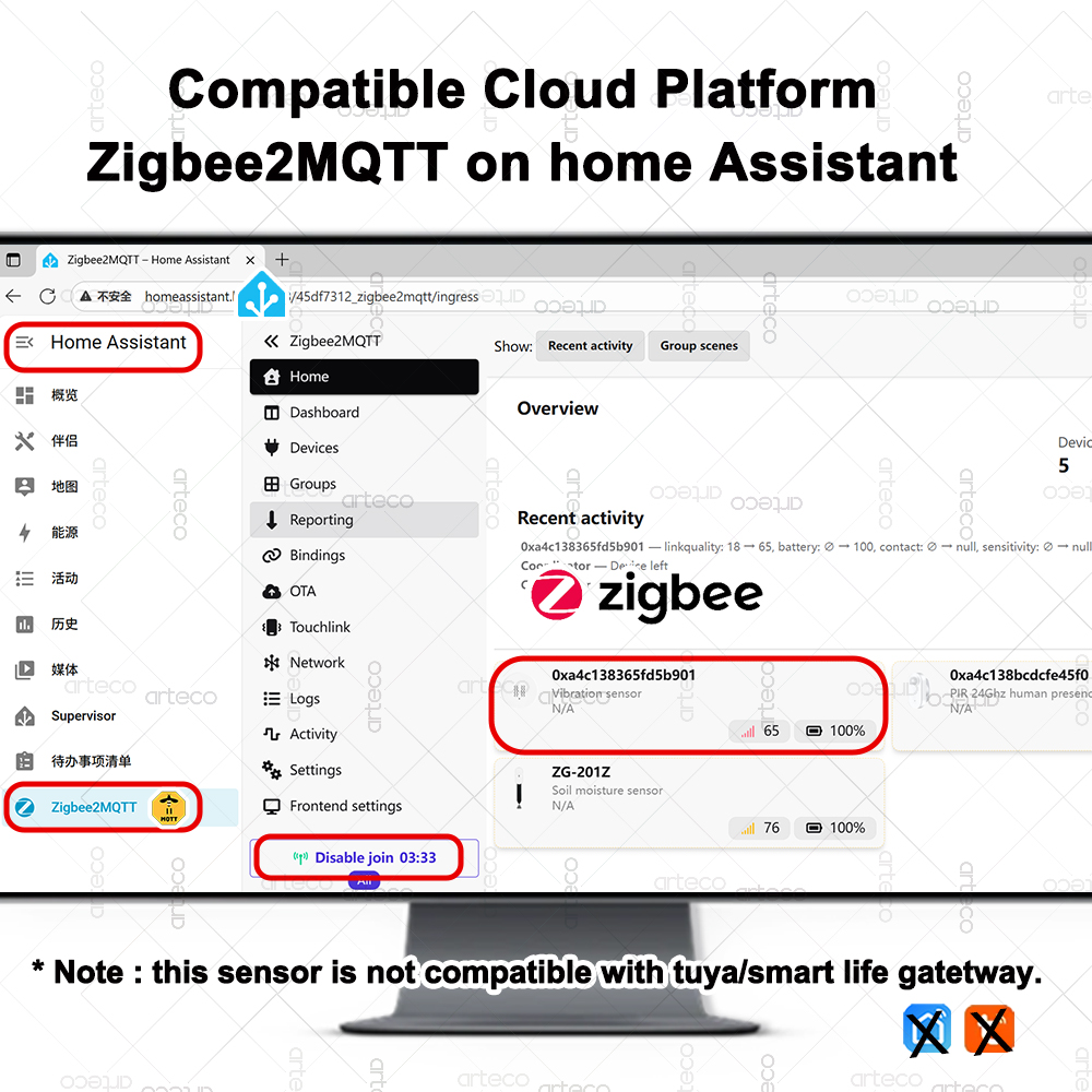 زيجبي مستشعر الاهتزاز الذكي في - مراجعة Home Security And Monitoring وسعره