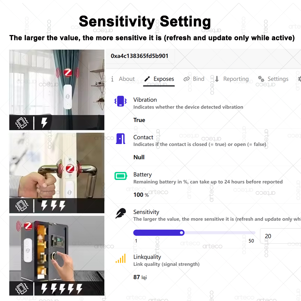 زيجبي مستشعر الاهتزاز الذكي في - مراجعة Home Security And Monitoring وسعره