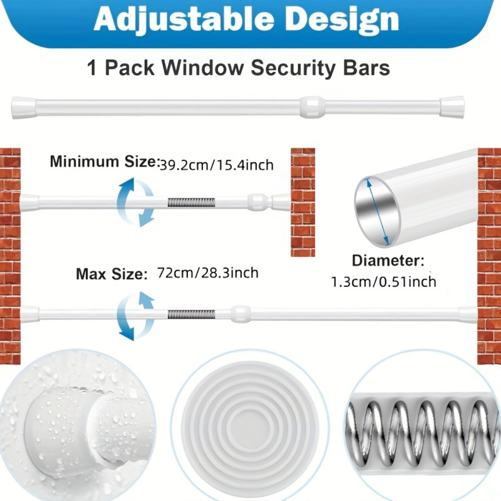 قضيب أمان معدني قابل للتعديل ل - مراجعة Home Security Door Reinforcement Lock وسعره