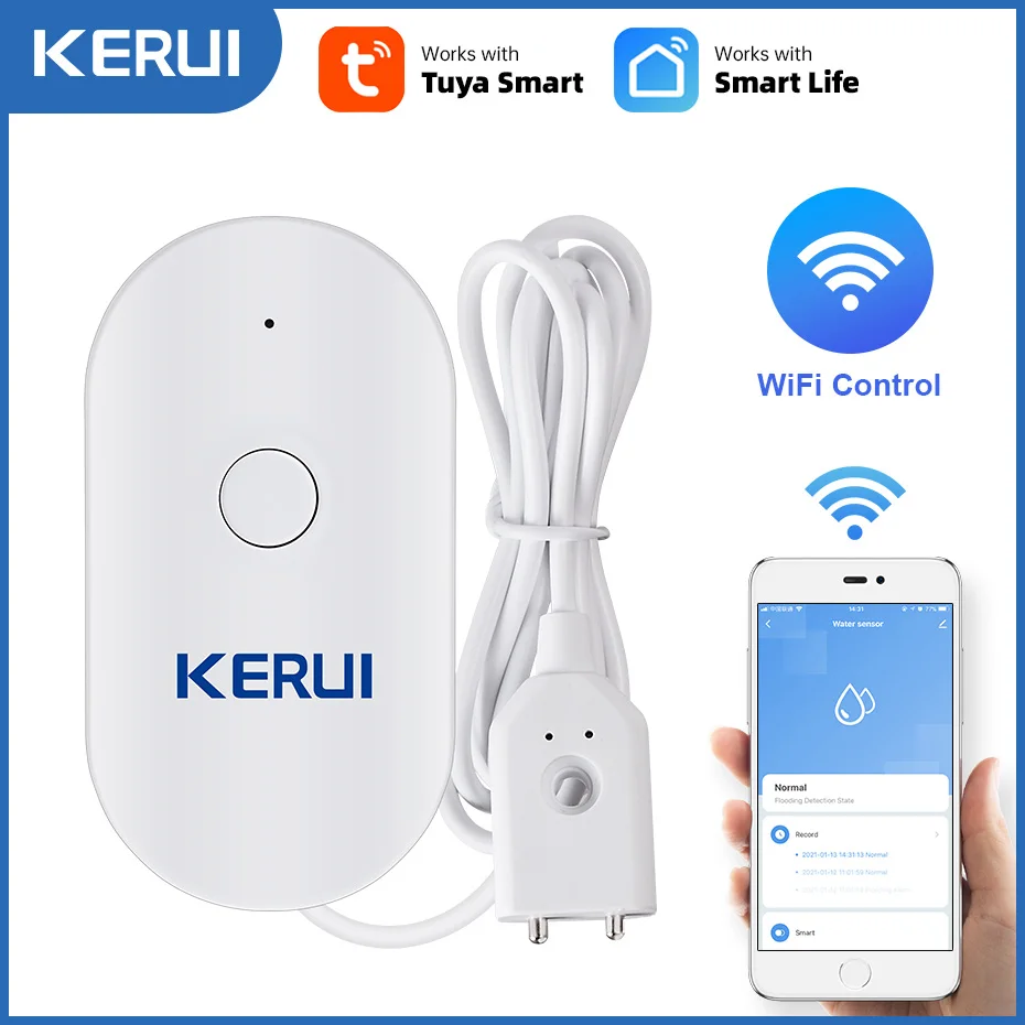 KERUI WiFi مستشعر المياه المنز - مراجعة Home Security And Monitoring وسعره