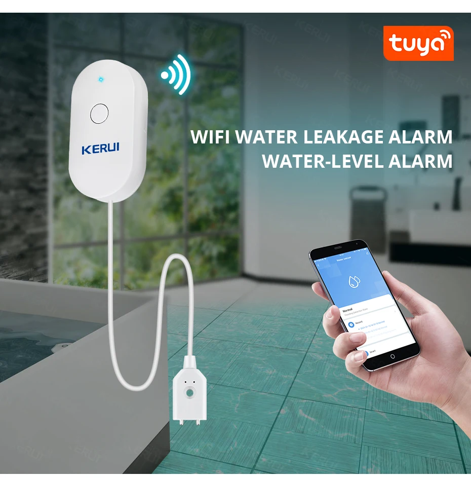 KERUI WiFi مستشعر المياه المنز - مراجعة Home Security And Monitoring وسعره