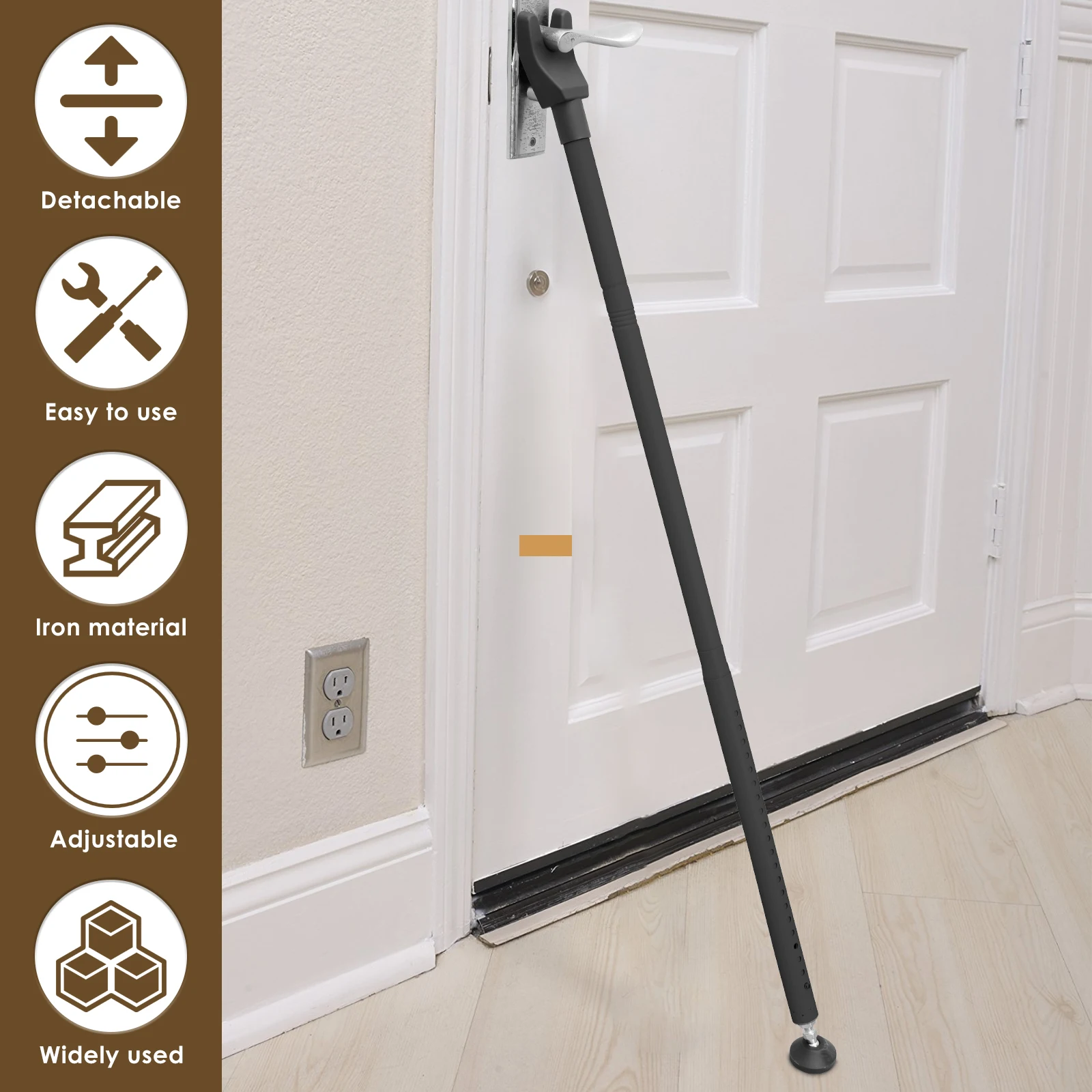 قفل باب منزلق قابل للتعديل 44- - مراجعة Home Security Door Reinforcement Lock وسعره