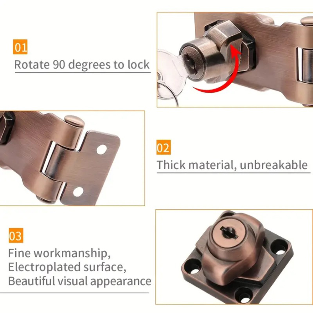 قفل غلق بمشبك عالي التحمل قفل  - مراجعة Home Security Door Reinforcement Lock وسعره