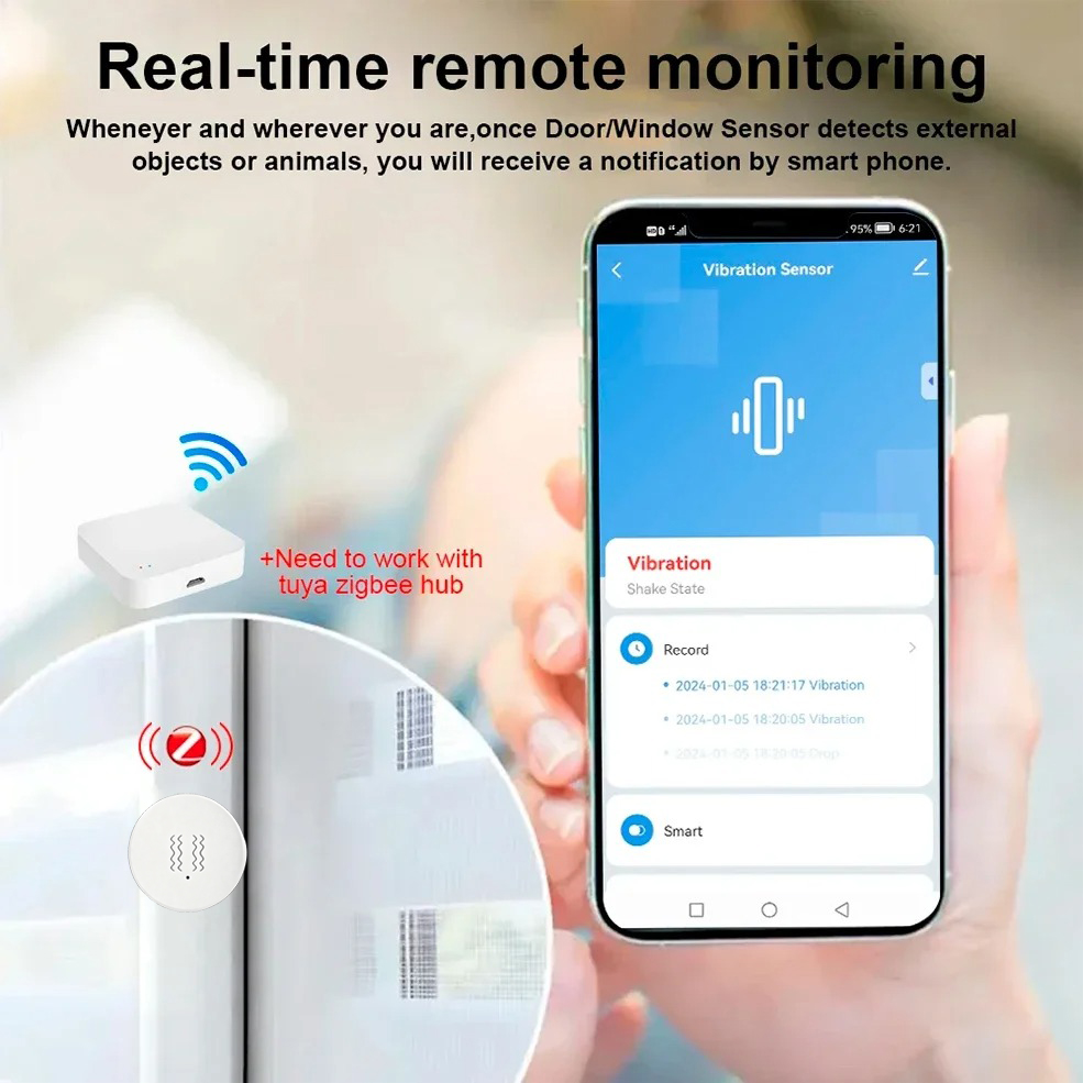 جهاز استشعار الاهتزاز والإمالة - مراجعة Home Security And Monitoring وسعره