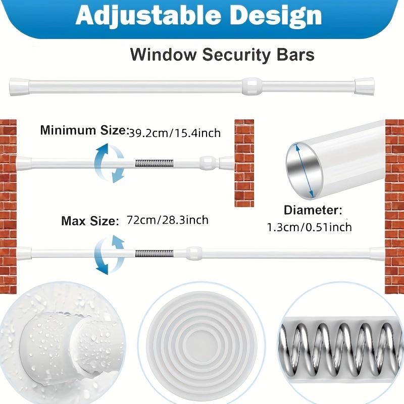 قضيب أمان قابل للتعديل من المع - مراجعة Home Security Door Reinforcement Lock وسعره