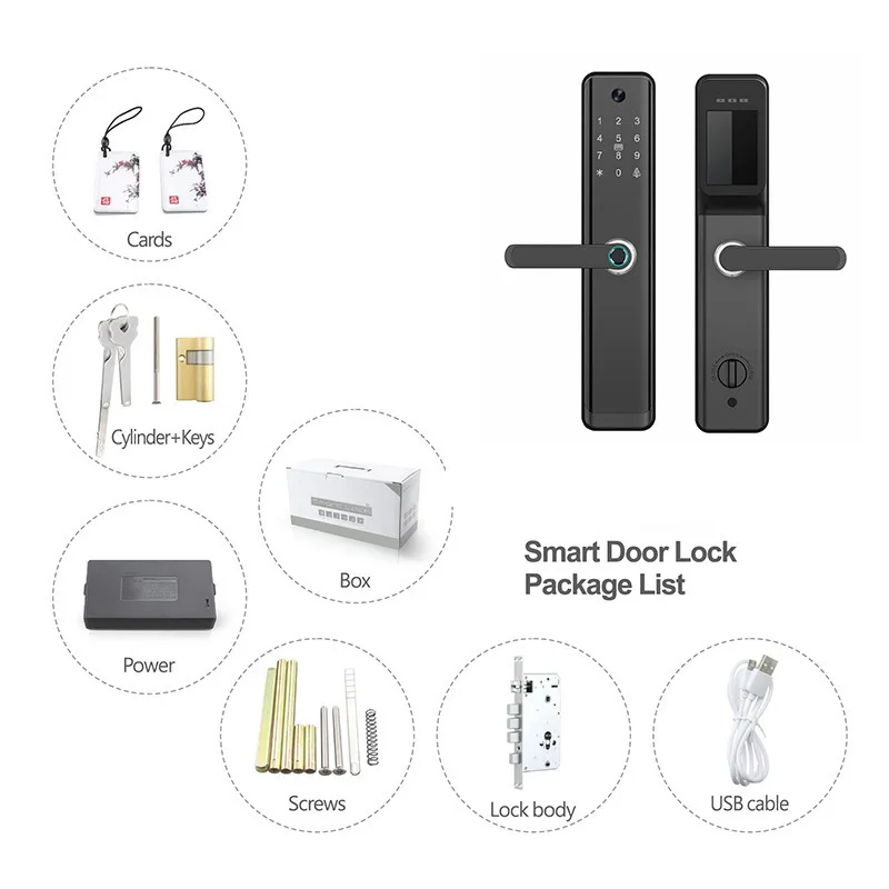 قفل باب ذكي للأمن المنزلي مع ش - مراجعة Home Security Features وسعره