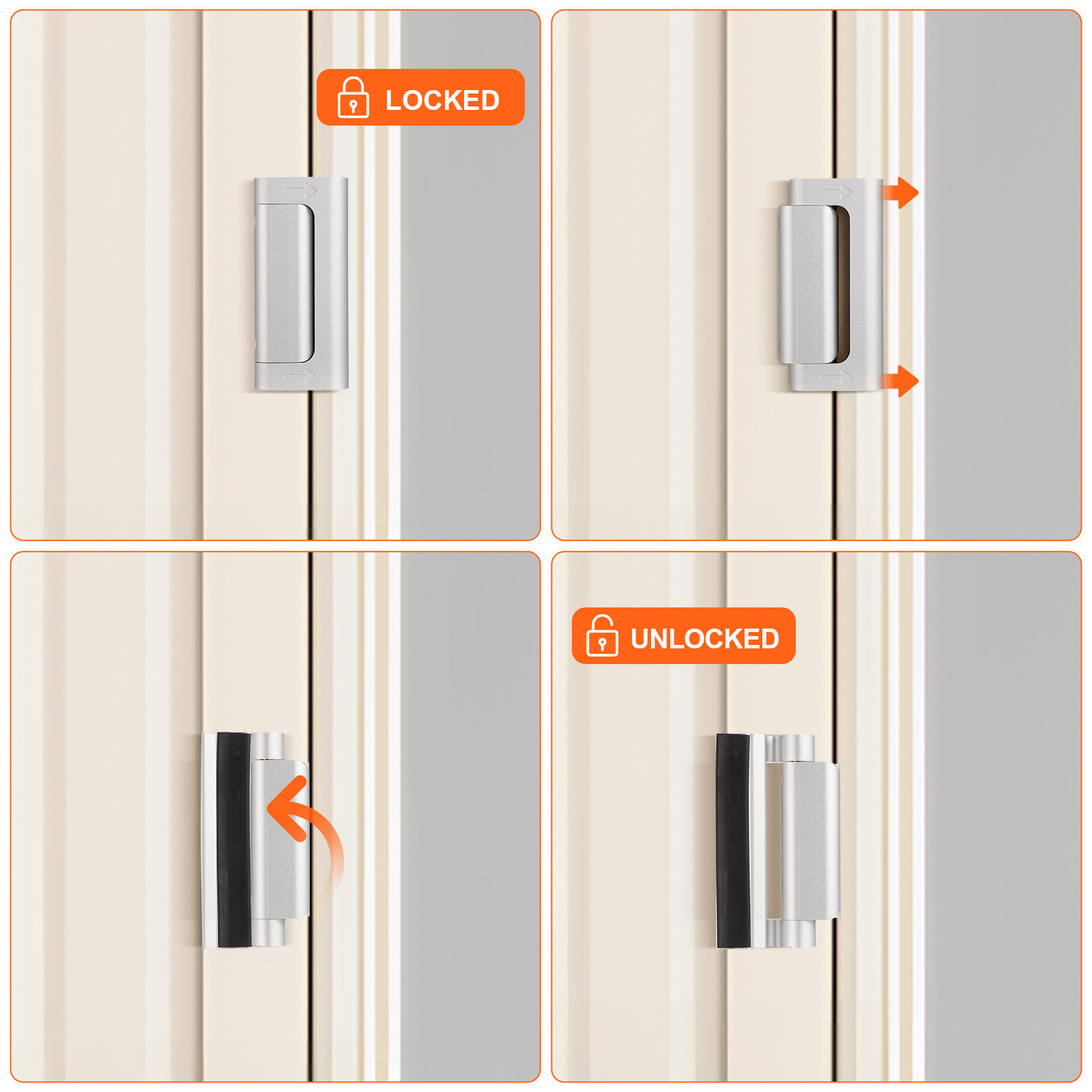 قطعتان من أقفال الأمان المصنوع - مراجعة Home Security Door Reinforcement Lock وسعره