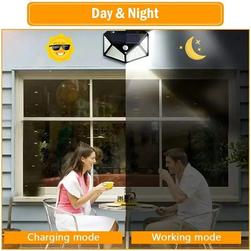 مصباح حديقة شمسي خارجي بـ 100  - مراجعة Solar Security Light وسعره
