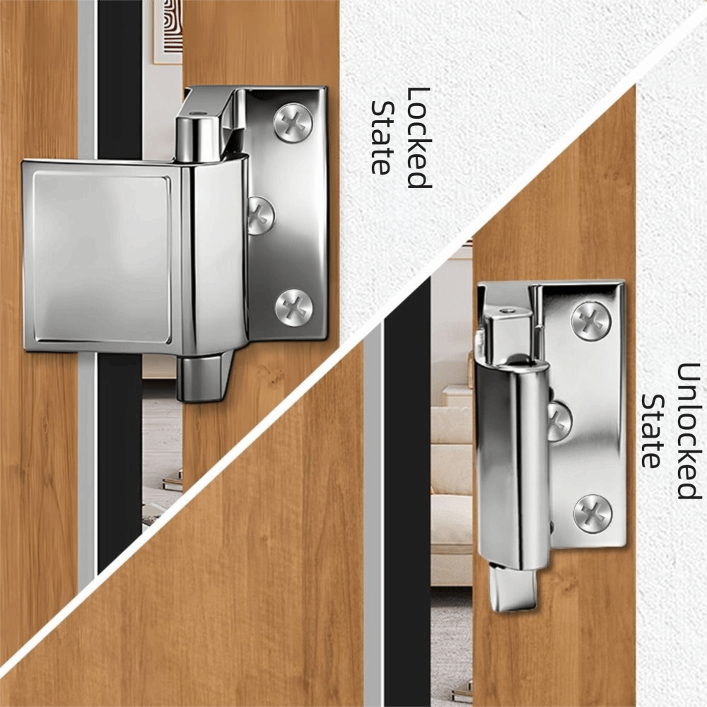 قفل باب من سبائك الألومنيوم عا - مراجعة Home Security Door Reinforcement Lock وسعره