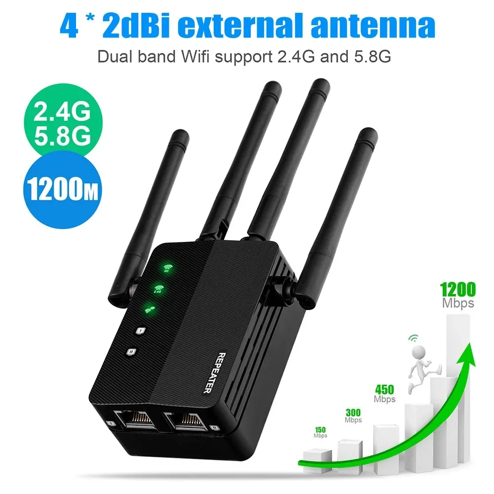 يتميز موسع WiFi بقدرة 2.4/5.8  - مراجعة Home Security Features وسعره
