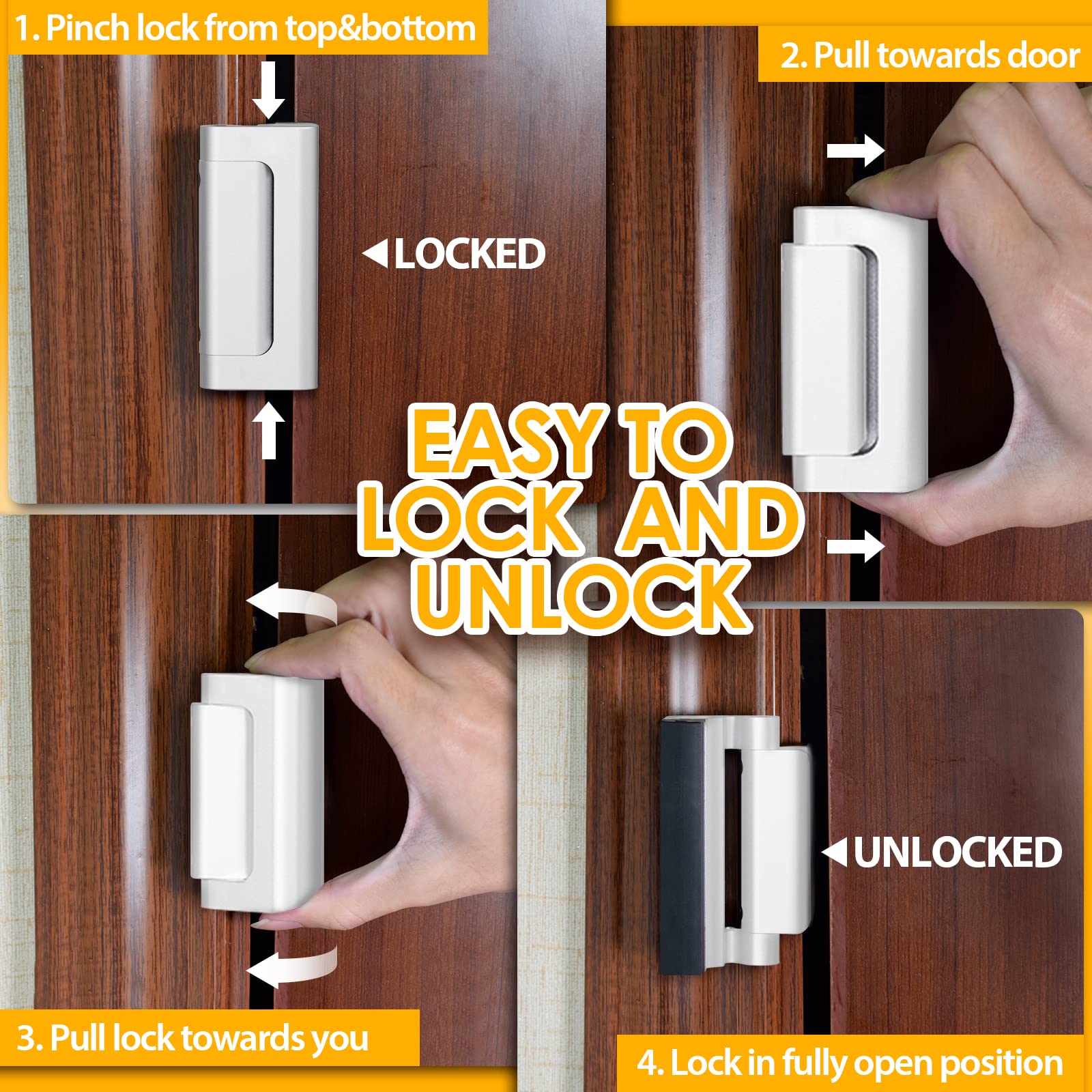 قفل باب أمان منزلي جديد من سبا - مراجعة Home Security Door Reinforcement Lock وسعره