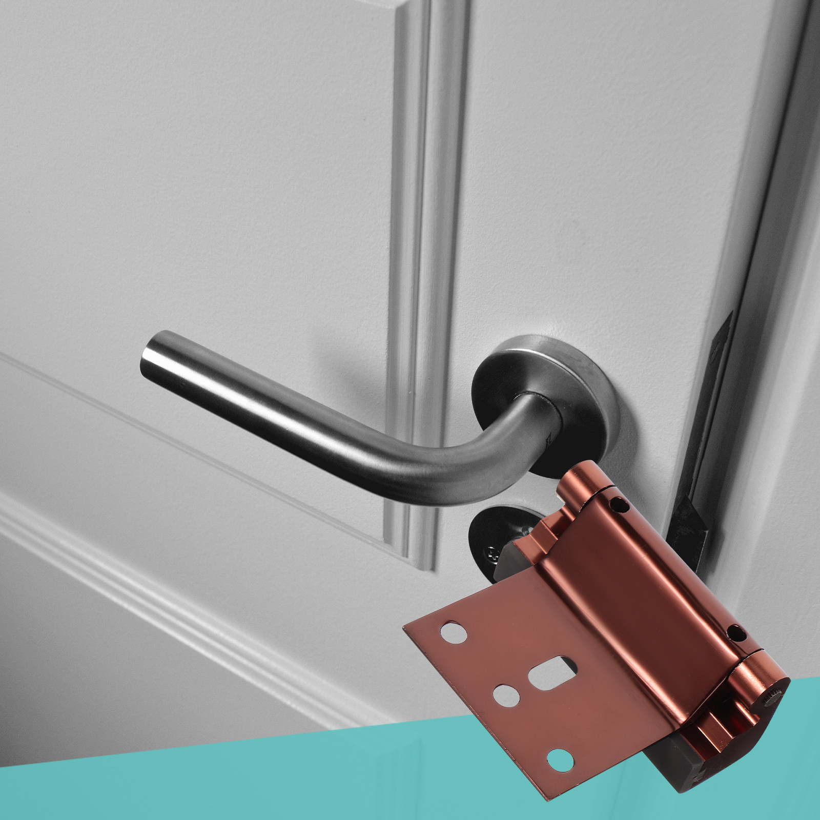 قفل تقوية الباب من سبائك الألو - مراجعة Home Security Door Reinforcement Lock وسعره